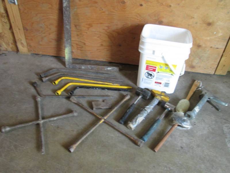 lot 162 image: Assortment of Hammers Lug Wrenches ...
