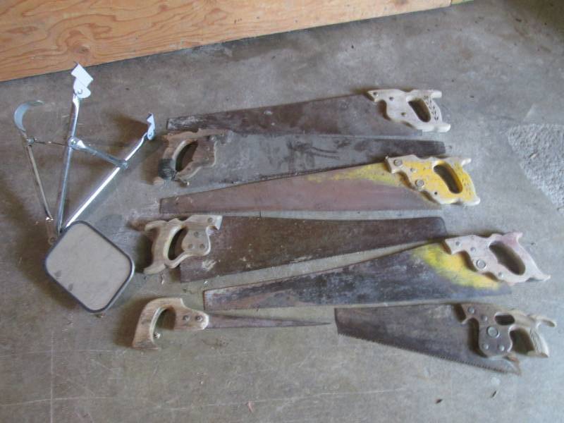 lot 165 image: Lot of Misc Hand Saws and Vehicle M...