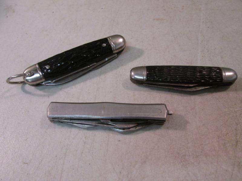 lot 283 image: Lot of 3 Vintage Pocket Knives  E-1...