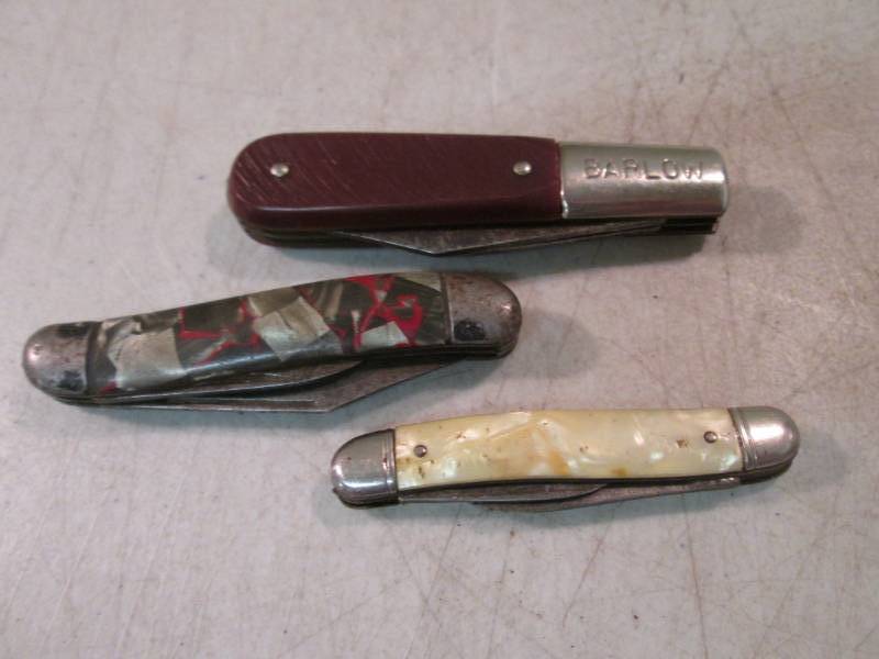 lot 293 image: Lot of 3 Vintage Pocket Knives  E-1...