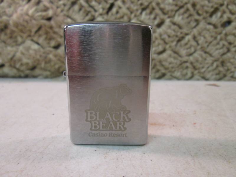 lot 297 image: Zippo Lighter Black Bear Casino Res...