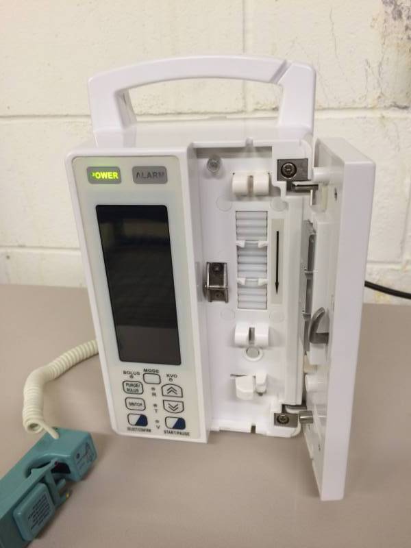 lot 13 image: Anjue AJ-P200 Infusion Pump with Finger Probe - Excellent Working Condition