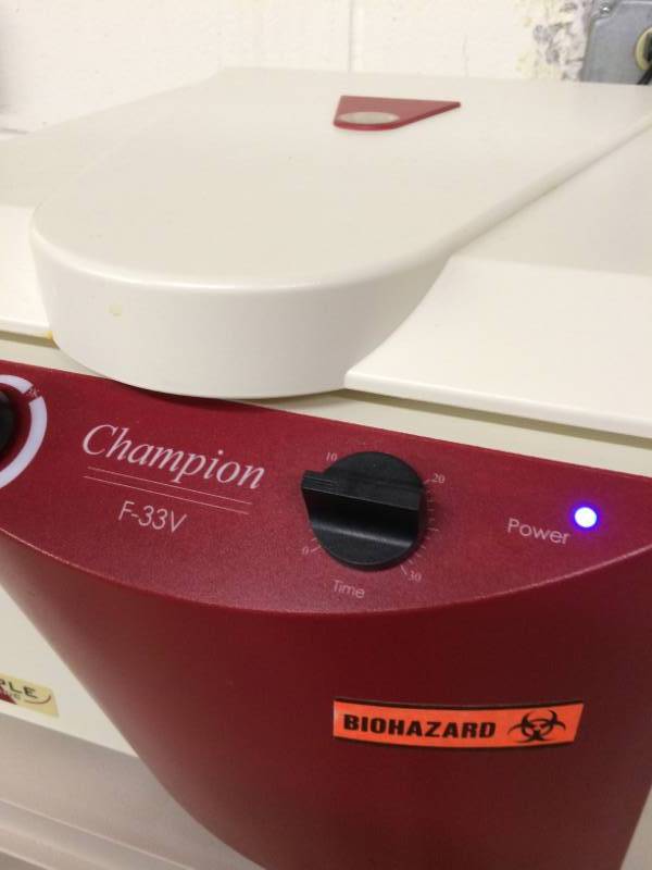 lot 16 image: Ample Scientific Champion F-33V Bench-top Centrifuge - Very Clean & Excellent Working Condition