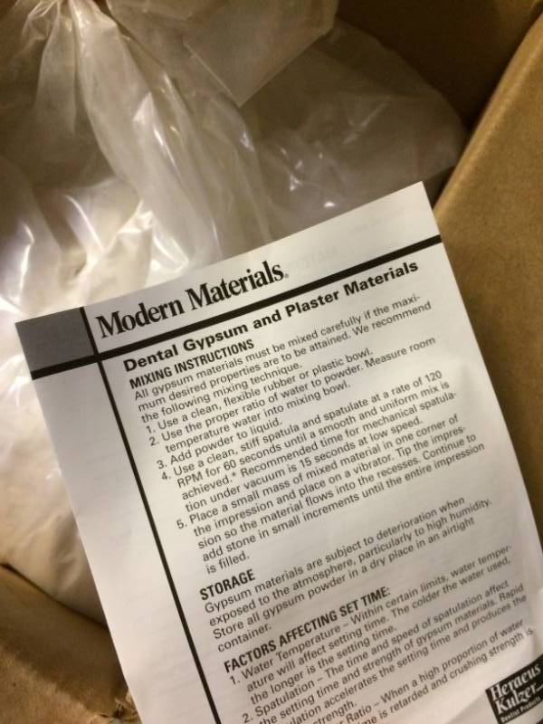 lot 28 image: 2 50lb Boxes Modern Materials Lab Plaster