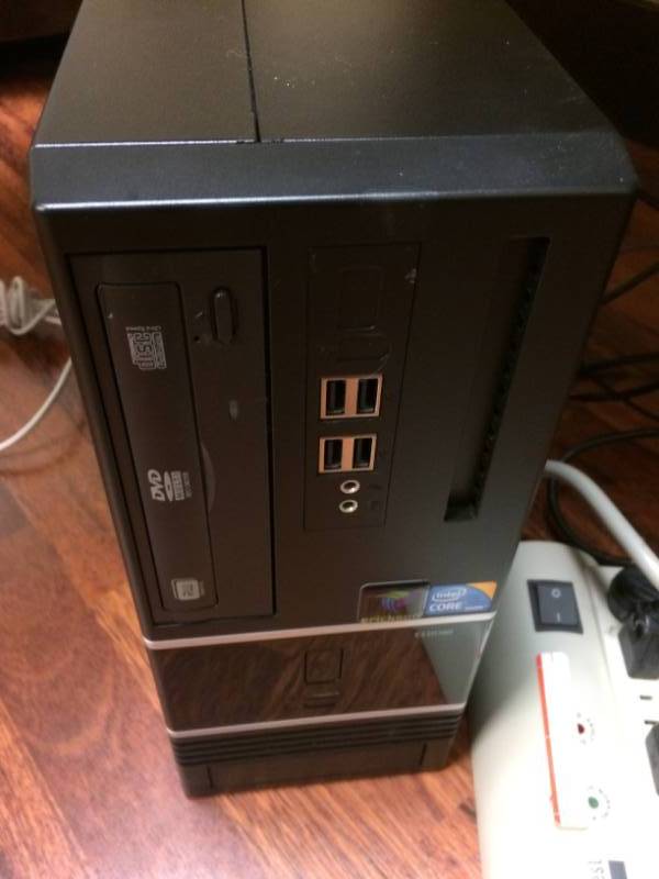 lot 11 image: WOW Desktop PC Computer Reset To Factory Windows 7 Professional,&nbspEizo FlexScan MX240W LCD Monitor, Microsoft Keyboard  Ergotron Monitor Wall Mounting System - All Excellent Working Condition