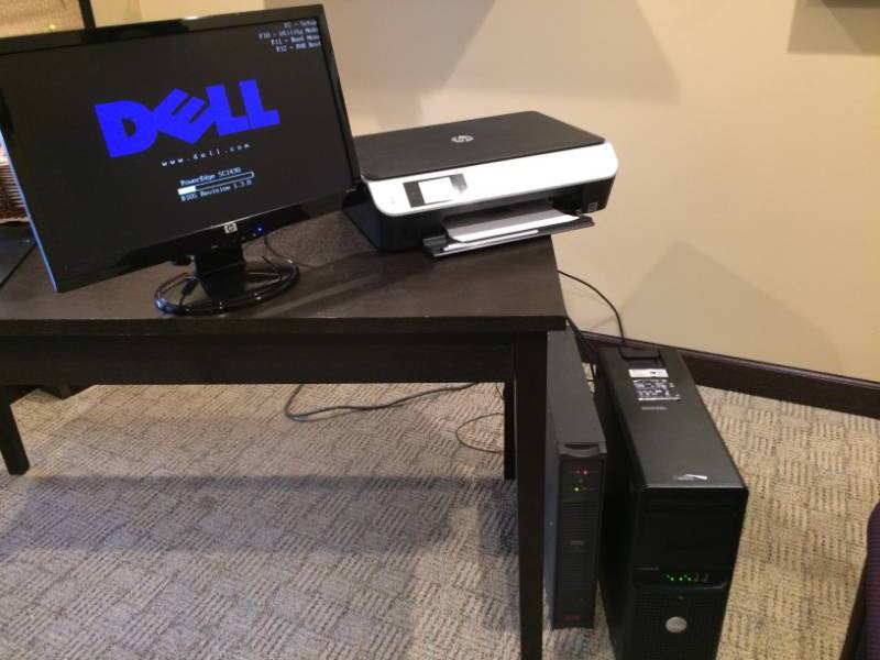 lot 25 image: WOW DELL PowerEdge SC1430 Desktop&nbspPC Computer&nbspReset To Factory Windows 7 Professional,&nbspHP S2031 LCD Monitor, HP ENVY 5530 e-All-in-One Printer & APC Smart UPS SC 1500 Uninterruptible Power Supply - All Excellent Working Condition