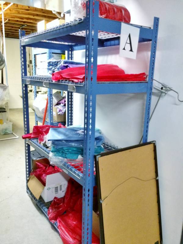 lot 44 image: Commercial 4 Shelf Pallet Racking System 6x2x4 - Like New Condition - Contents Not Included 