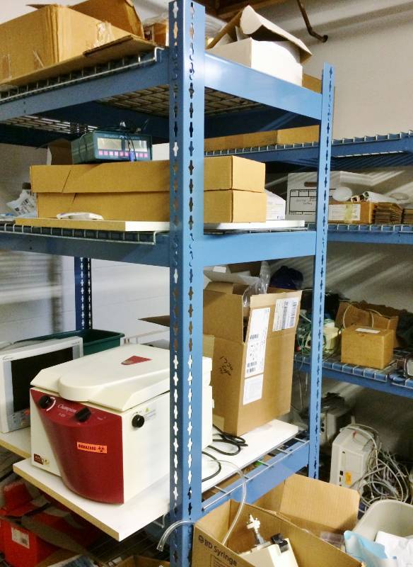 lot 45 image: Commercial 4 Shelf Pallet Racking System 6x2x4 - Like New Condition - Contents Not Included 