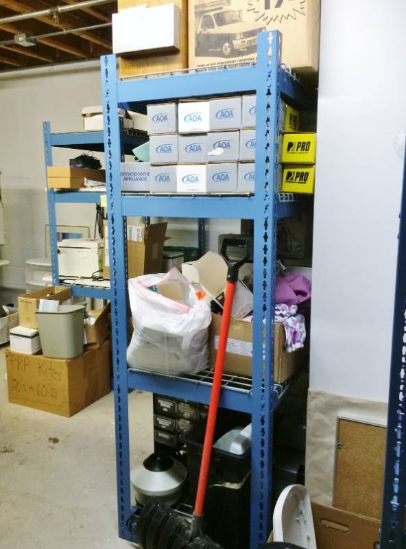 lot 46 image: Commercial 4 Shelf Pallet Racking System 6x4x8 - Like New Condition - Contents Not Included 