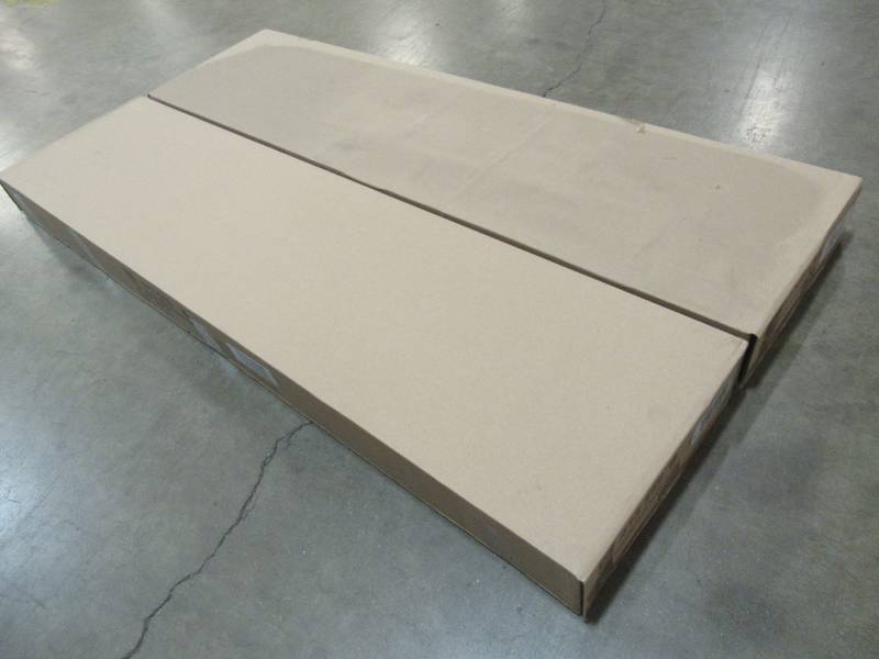 lot 101 image: 2 Cases (2 BlindsCase) of Home Decorators Collection Maple 2-12 in. Premium Faux Wood Blind - 47 in. W x 64 in. L