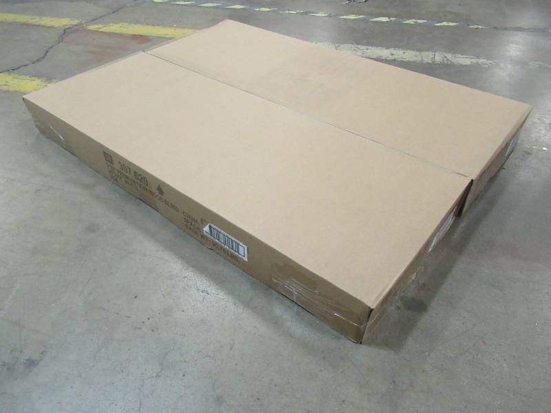 lot 121 image: 2 Cases (2 BlindsCase) of Home Decorators Collection White 2-12 in. Premium Faux Wood Blind - 31 in. W x 72 in. L . New in Box.