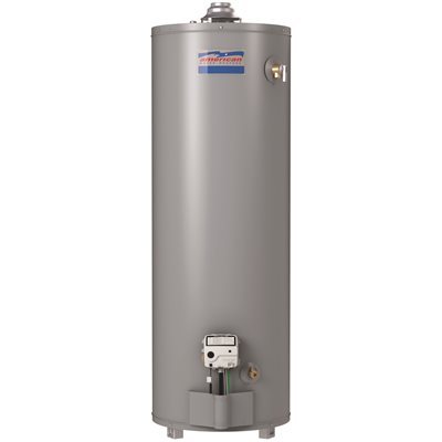 lot 10 image: American Water Heaters 40 Gallon 40000 BTU Flame Guard Standard Short Propane Water Heater, BFG61-40S40-3POV - New in Box