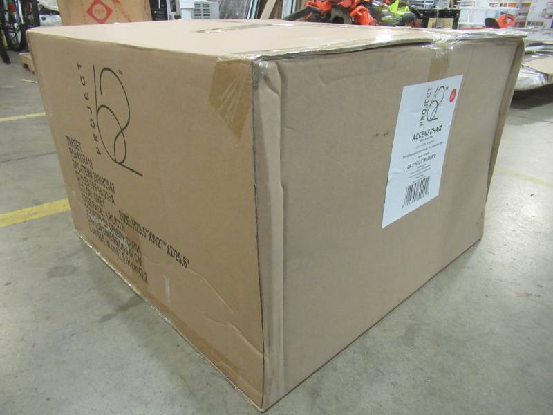 lot 187 image: Project 62 Pomeroy Barrel Chair Gray, 249-08-2547 - NEW IN BOX