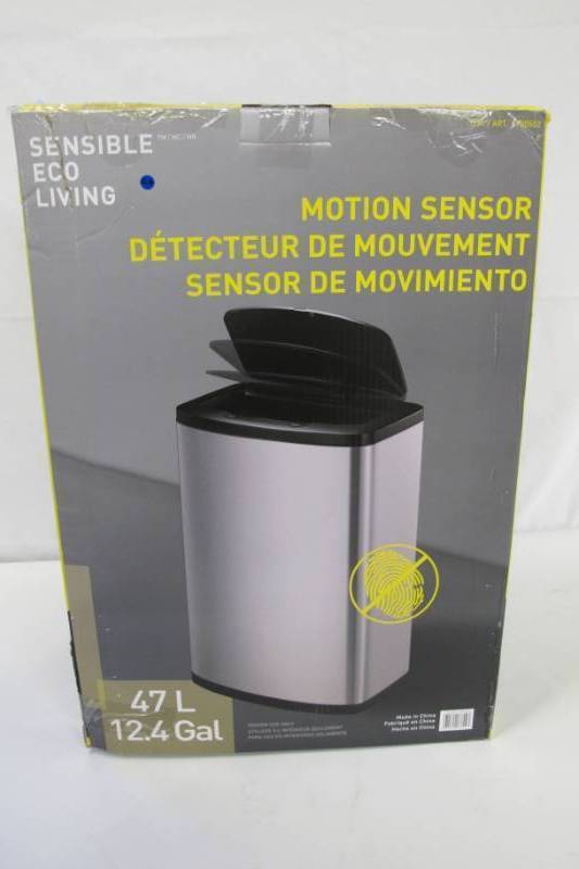 EKO 47l Stainless Steel Motion Sensor Trash Can for sale online