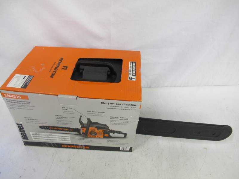 lot 6 image: Remington Rebel 16 in. 42cc 2-Cycle Gas Chainsaw with Heavy-Duty Carry Case and Automatic Chain Oiler