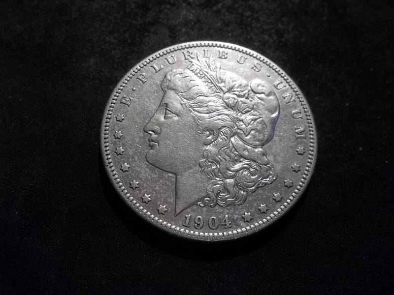 lot 28 image: 1904 S Morgan Silver Dollar