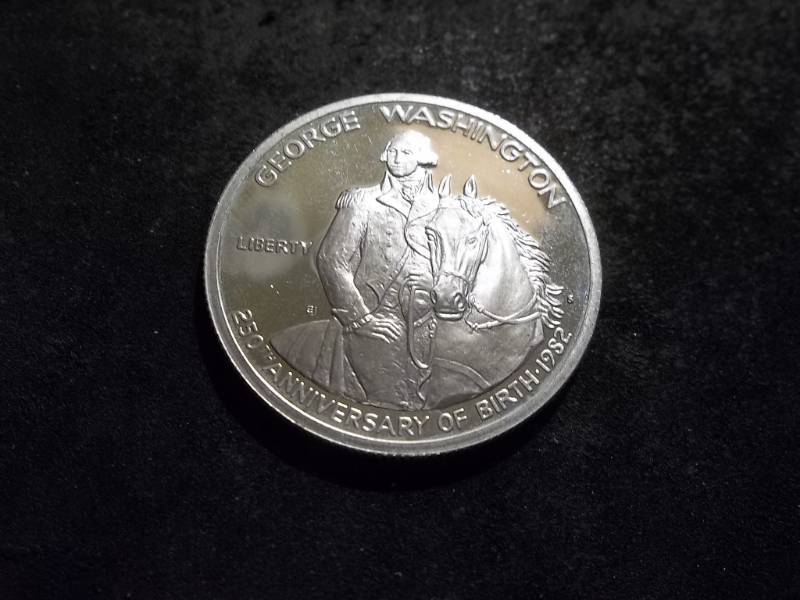 lot 68 image: George Washington 250th Birthday Commemorative Silver Proof Half Dollar