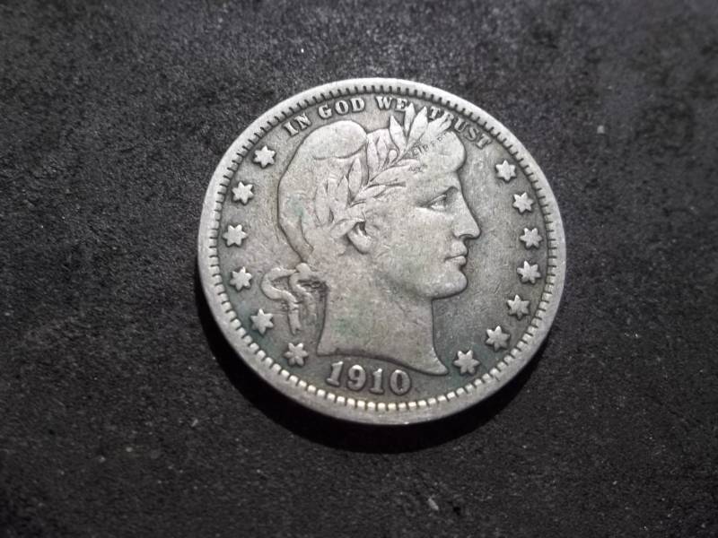 lot 75 image: 1910 Barber Quarter