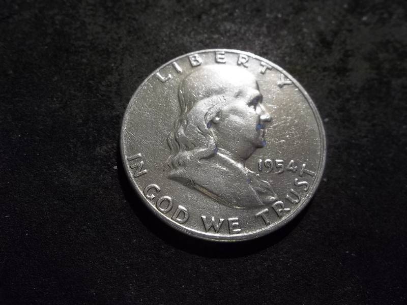 lot 94 image: 1954 D Franklin Half Dollar