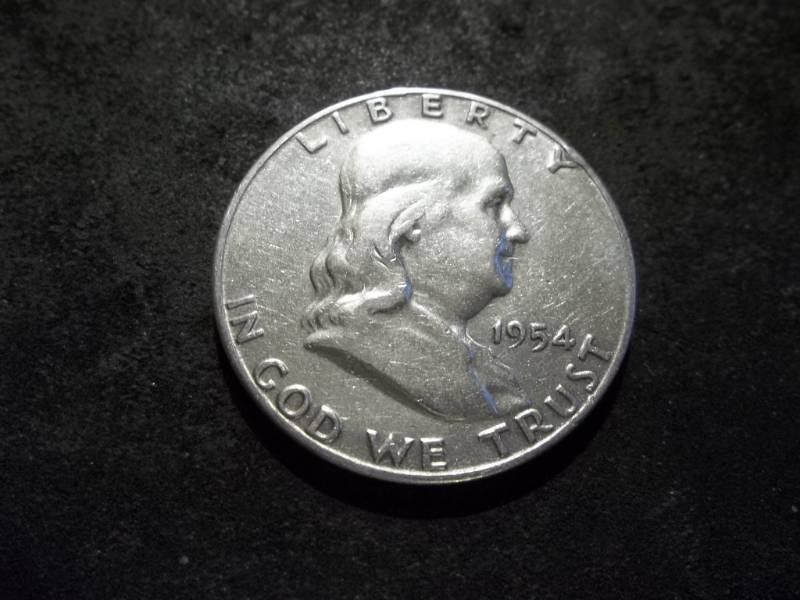 lot 95 image: 1954 S Franklin Half Dollar