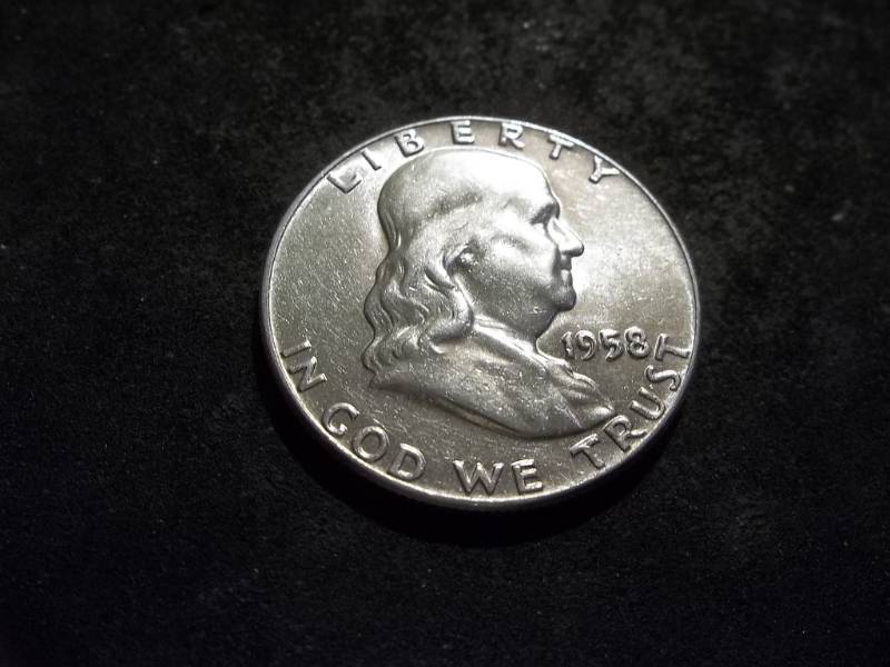 lot 100 image: 1958 Franklin Half Dollar