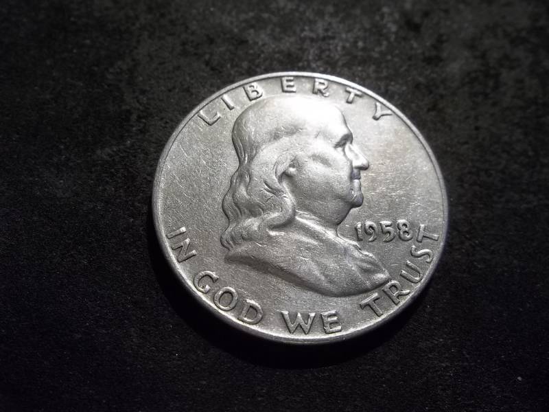 lot 101 image: 1958 D  Franklin Half Dollar