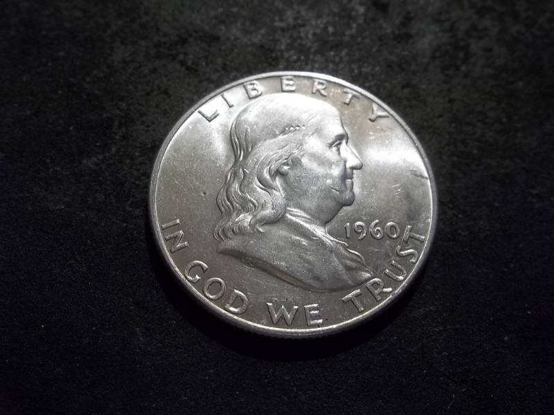 lot 105 image: 1960 D Franklin Half Dollar