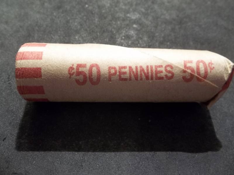 lot 112 image: Full Roll Of 50 Indian Head Cents Random Dates