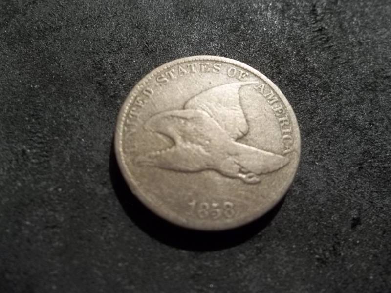 lot 116 image: 1858 Flying Eagle Cent Large Letters