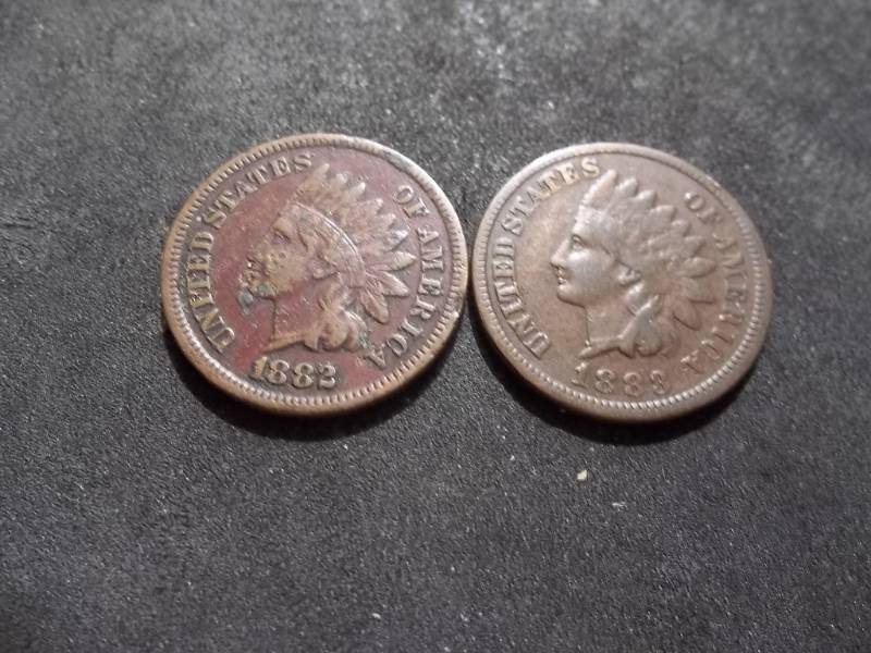 lot 136 image: 1882, 1883 Indian Head Cents