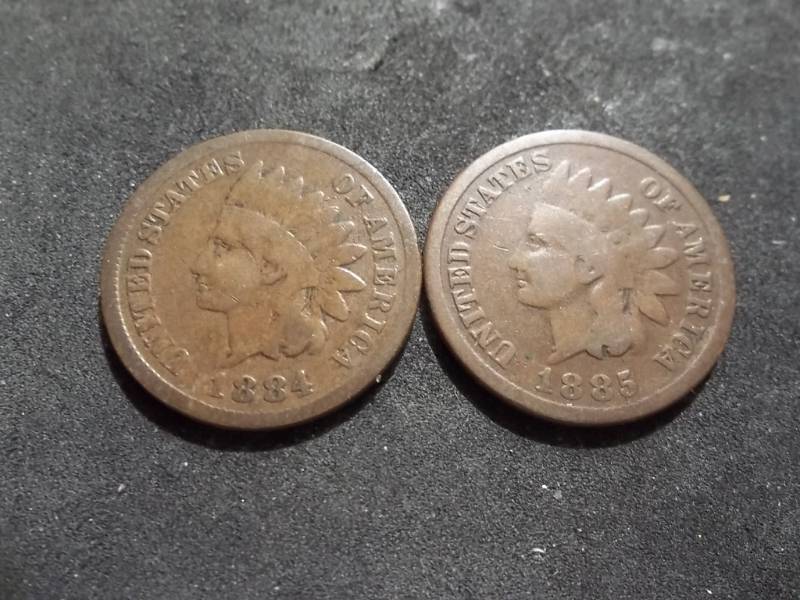 lot 137 image: 1884, 1885 Indian Head Cents