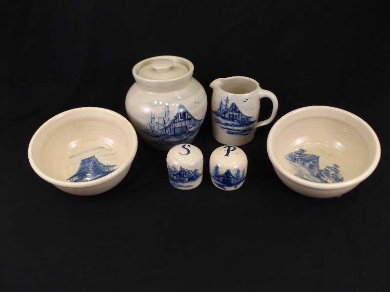 7 Piece Vintage STORIE POTTERY Earthenware Set