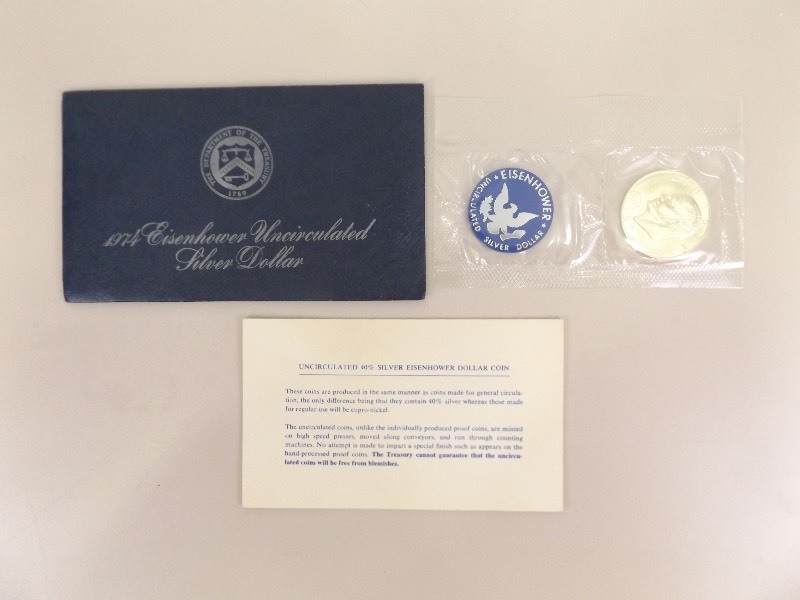1974 Uncirculated Eisenhower 40% Silver Dollar