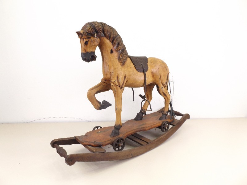Full Sized Wood Replica of Antique Childs Rocking Horse