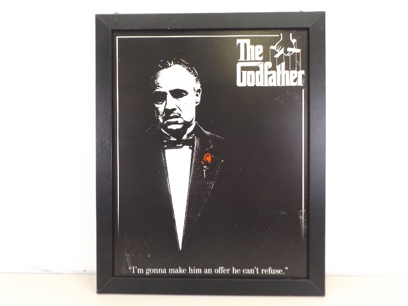 Wood Framed The Godfather Man Cave Poster