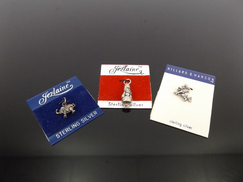 3 NEW .925 Sterling Silver Charms