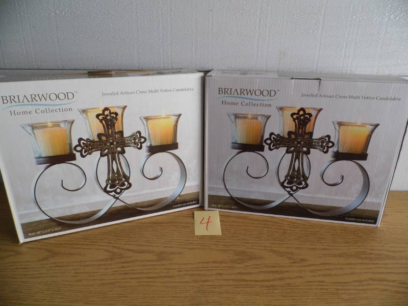 lot 4 image: Lot of 2 Briarwood Candlabras