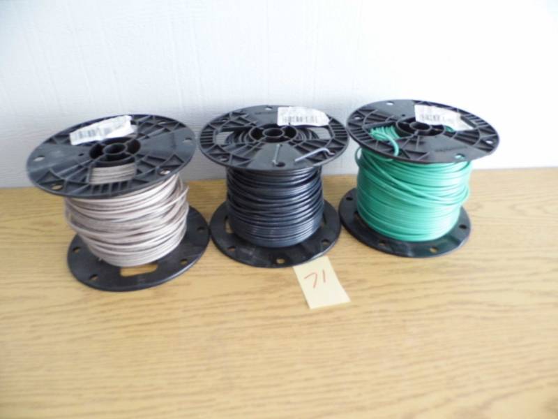 lot 71 image: Lot of 3 Spools of Wire