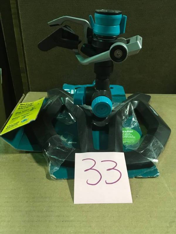 lot 33 image: Gilmour 5800 sq. ft. Coverage Area, Heavy Duty Circular Sprinkler in good condition
