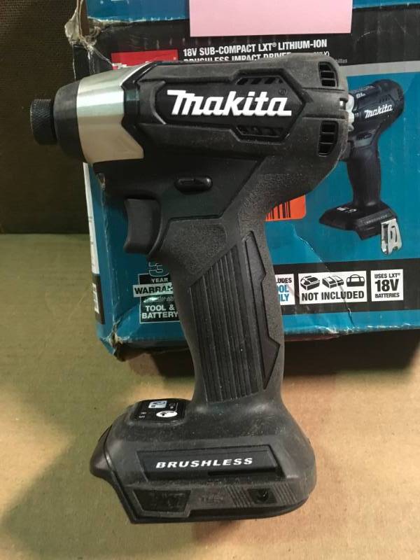 lot 64 image: Makita 18-Volt LXT Lithium-Ion Sub-Compact Brushless Cordless Impact Driver (Tool Only) in good condition