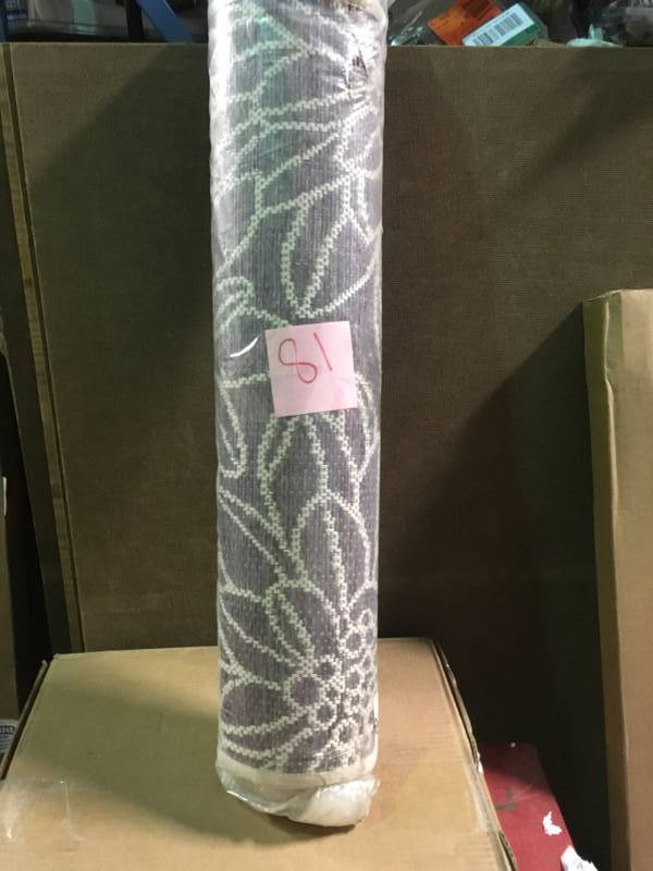 lot 81 image: Home Decorators Collection Elsie Plum 2 ft. x 12 ft. IndoorOutdoor Runner Rug not used
