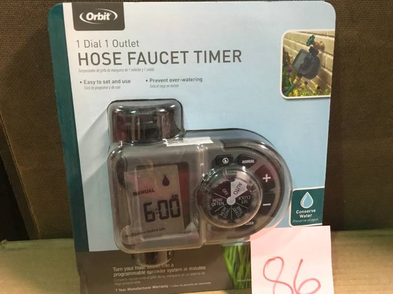 lot 86 image: Orbit 1-Outlet Hose Faucet Timer in good condition