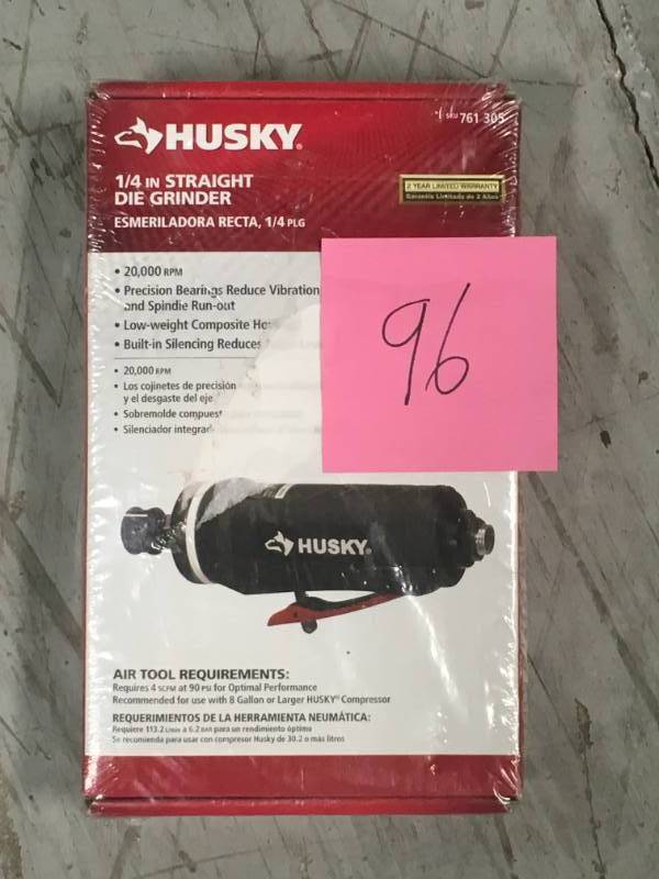 lot 96 image: Husky 14 in. Straight Die Grinder in good condition