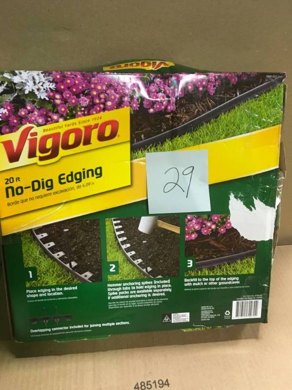 lot 29 image: Vigoro 20 ft. No-Dig Landscape Edging Kit in good condition