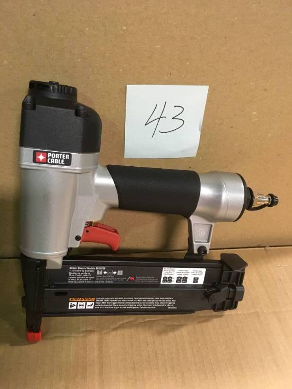 lot 43 image: Porter-Cable 18-Gauge Pneumatic Brad Nailer in good condition