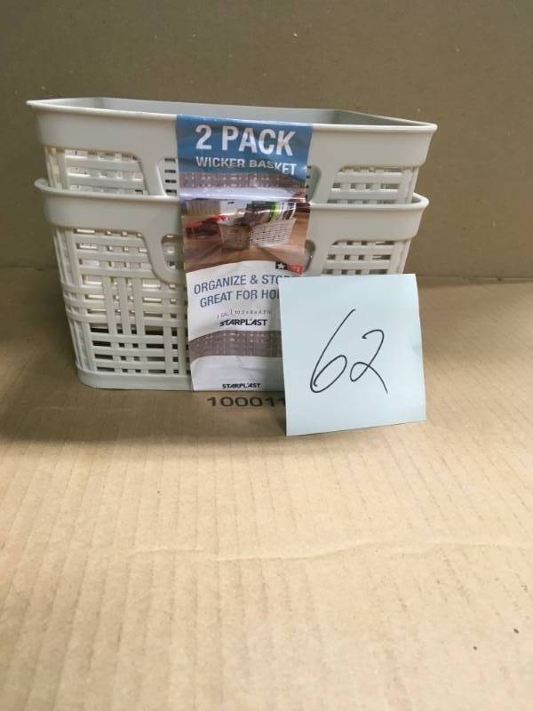 lot 62 image: Mainstays Small Decorative Basket, 2-Pack in good condition