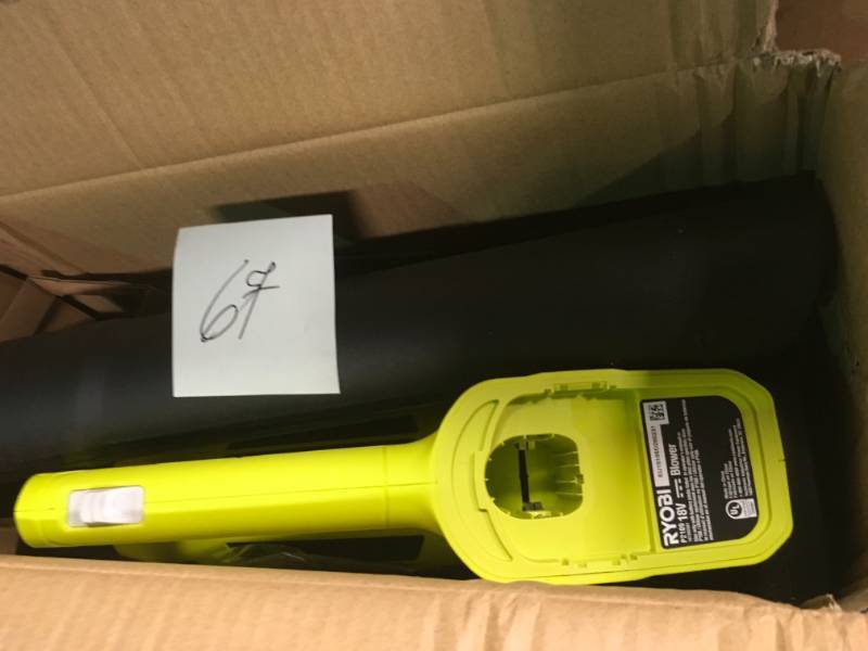 lot 67 image: RYOBI ONE 90 MPH 200 CFM 18-Volt Lithium-Ion Cordless Leaf Blower - Battery and Charger Not Included in good condition