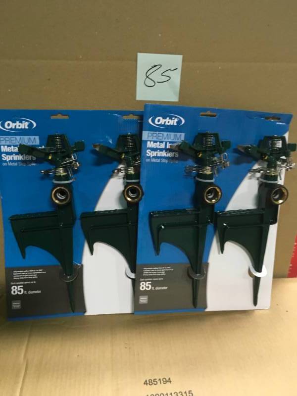 lot 85 image: Orbit Zinc Green Partial-Circle and Full-Circle Sprinkler Head (2-Pack) QTY 2 in good condition