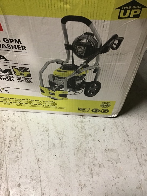 lot 113 image: RYOBI 3,100 PSI 2.5 GPM Honda Gas Pressure Washer with Idle Down in good conditions