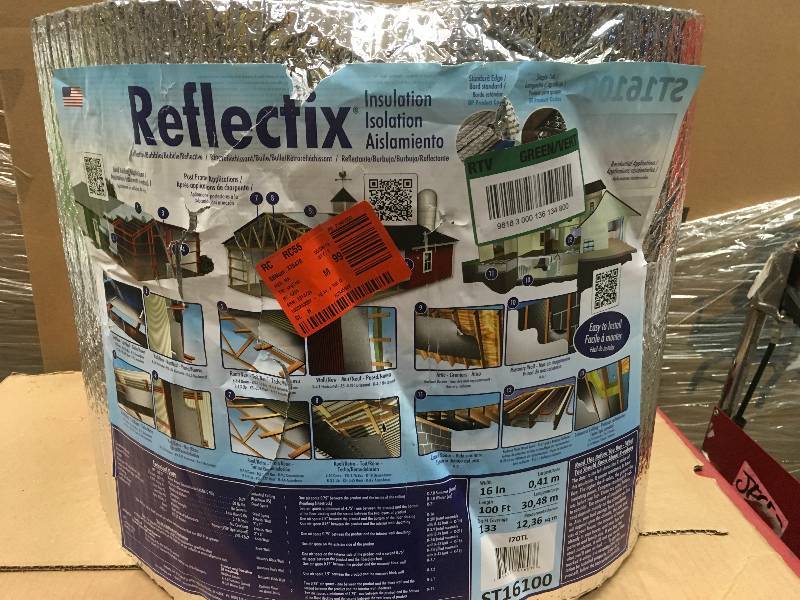 lot 1 image: Reflectix 16 in. x 100 ft. Double Reflective Insulation Roll with Staple Tab Edge not used